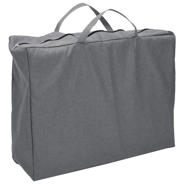 vidaXL Baby Playpen with Mattress Dark Grey Linen Fabric