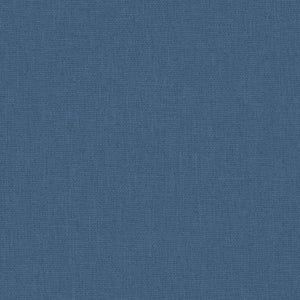 vidaXL Baby Playpen with Mattress Navy Blue Linen Fabric
