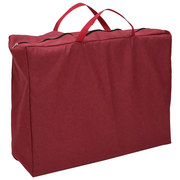 vidaXL Baby Playpen with Mattress Red Linen Fabric