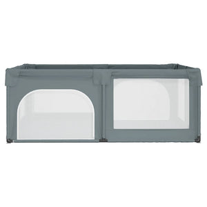 vidaXL Playpen with 2 Doors Light Grey Oxford Fabric