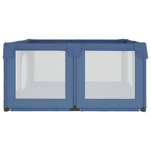 vidaXL Playpen with 2 Doors Light Blue Oxford Fabric