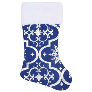 Blaue Weihnachtsbaumdecke mit Socke 90cm