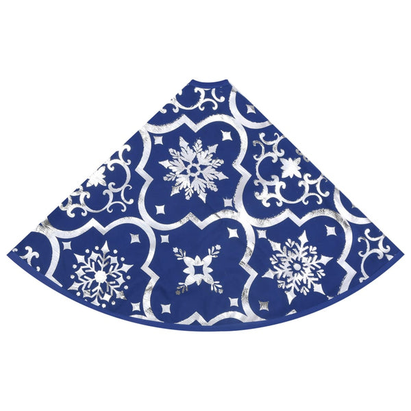 Blaue Weihnachtsbaumdecke mit Socke 90cm