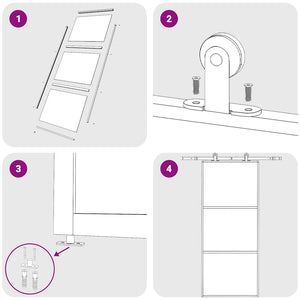 vidaXL Sliding Door Tempered Glass and Aluminum 90x205 cm Black