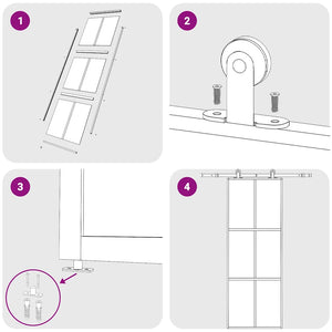 vidaXL Sliding Door Tempered Glass and Aluminum 76x205 cm Black