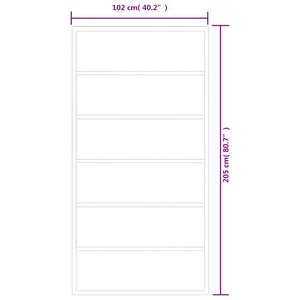 vidaXL Sliding Door Tempered Glass and Aluminum 102x205 cm Black