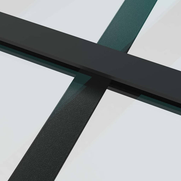vidaXL Sliding Door Tempered Glass and Aluminum 76x205 cm Black