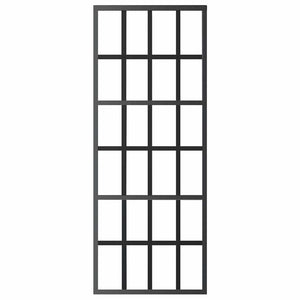 vidaXL Sliding Door Tempered Glass and Aluminum 76x205 cm Black