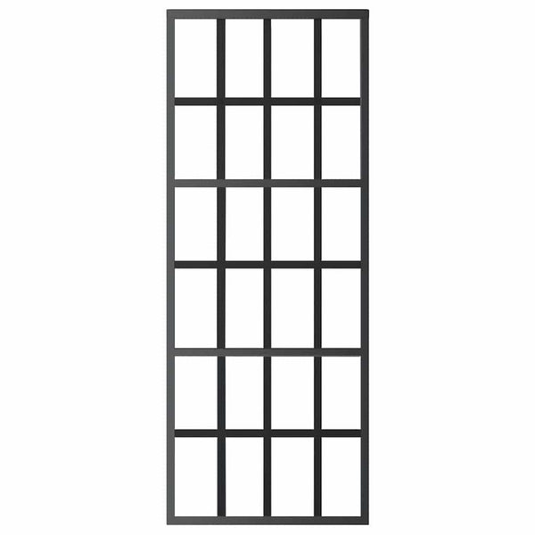vidaXL Sliding Door Tempered Glass and Aluminum 76x205 cm Black