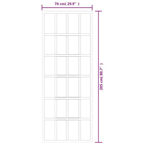 vidaXL Sliding Door Tempered Glass and Aluminum 76x205 cm Black