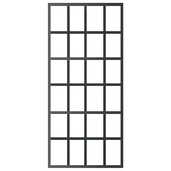 vidaXL Sliding Door Tempered Glass and Aluminum 90x205 cm Black