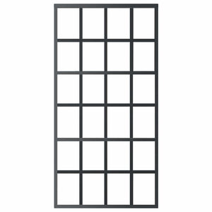 vidaXL Sliding Door Tempered Glass and Aluminum 102x205 cm Black