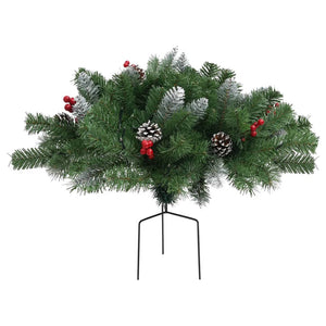 vidaXL Artificial Christmas Tree with Lights Outdoor Green 40 cm