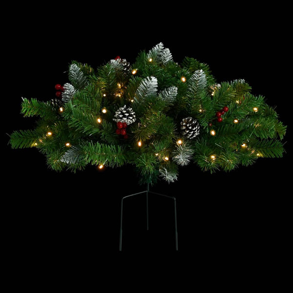 vidaXL Artificial Christmas Tree with Lights Outdoor Green 40 cm