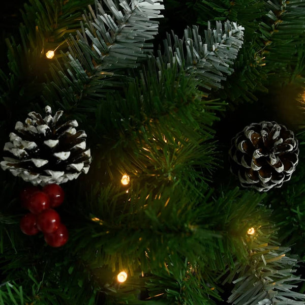 vidaXL Artificial Christmas Tree with Lights Outdoor Green 40 cm