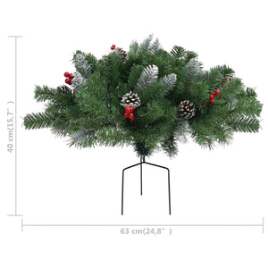 vidaXL Artificial Christmas Tree with Lights Outdoor Green 40 cm