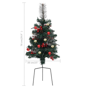 vidaXL Artificial Christmas Tree with Lights 2 pcs Outdoor 76 cm