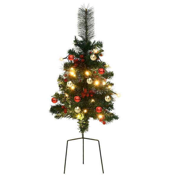 vidaXL Artificial Christmas Tree with Lights 2 pcs Outdoor 76 cm