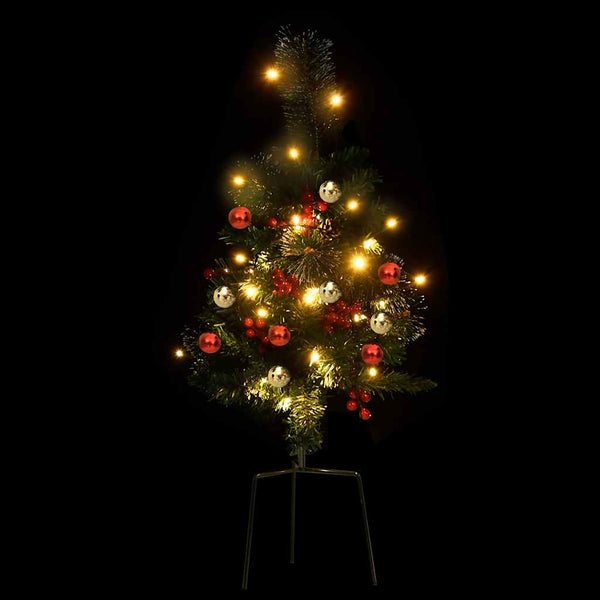 vidaXL Artificial Christmas Tree with Lights 2 pcs Outdoor 76 cm