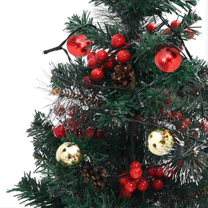 vidaXL Artificial Christmas Tree with Lights 2 pcs Outdoor 76 cm