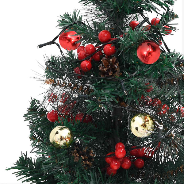 vidaXL Artificial Christmas Tree with Lights 2 pcs Outdoor 76 cm