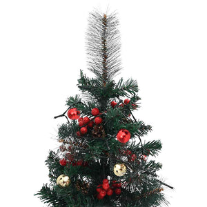 vidaXL Artificial Christmas Tree with Lights 2 pcs Outdoor 76 cm