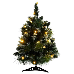 vidaXL Artificial Christmas Tree with Lights & Stand Green 60 cm
