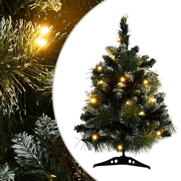 vidaXL Artificial Christmas Tree with Lights & Stand Green 60 cm