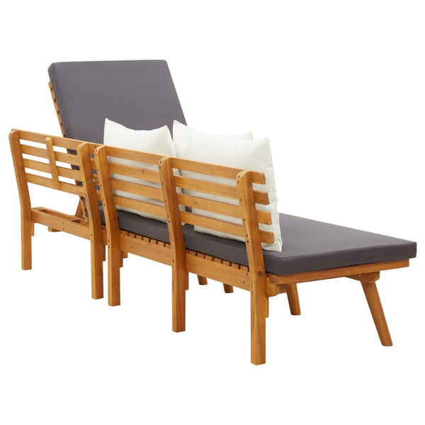 vidaXL Garden Daybed 200x65 cm Solid Acacia Wood