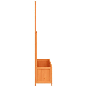 vidaXL Garden Trellis with Planter Brown 70x30x135 cm Fir Wood