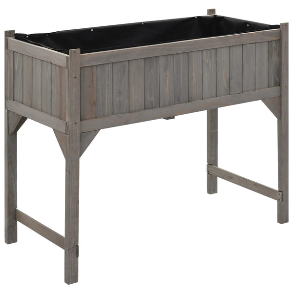 vidaXL Raised Bed with Greenhouse 110x54x120 cm Solid Fir Wood