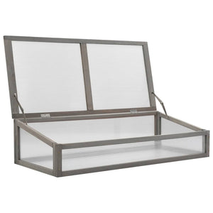 vidaXL Raised Bed with Greenhouse 110x54x120 cm Solid Fir Wood
