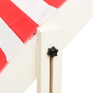 vidaXL Sandbox with Adjustable Roof Fir Wood White and Red UV50