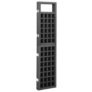 vidaXL Trellis/Room Divider 3-Panel Solid Fir Wood Black 121x180 cm