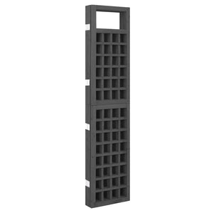 vidaXL Trellis/Room Divider 5-Panel Solid Fir Wood Black 201.5x180 cm