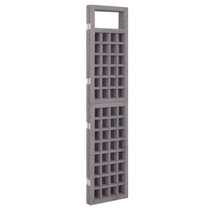 vidaXL Trellis/Room Divider 4-Panel Solid Fir Wood Grey 161x180 cm