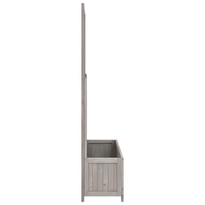 vidaXL Garden Trellis with Planter Box Grey 70x30x135 cm Fir Wood