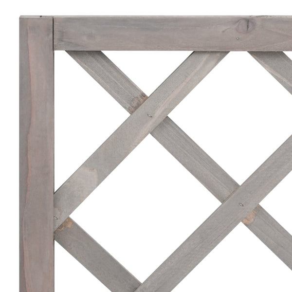 vidaXL Garden Trellis with Planter Box Grey 70x30x135 cm Fir Wood