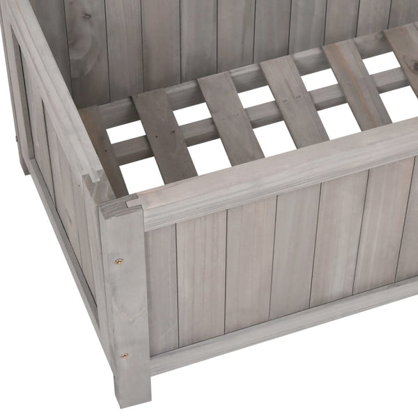 vidaXL Garden Trellis with Planter Box Grey 70x30x135 cm Fir Wood