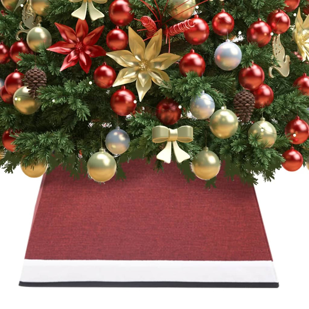 vidaXL Christmas Tree Skirt Red and White 48x48x25 cm