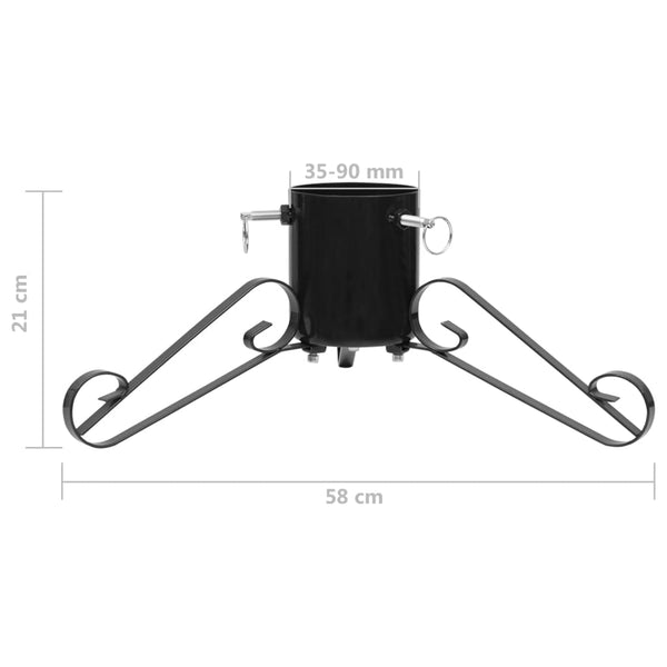 vidaXL Christmas Tree Stand Black 58x58x21 cm