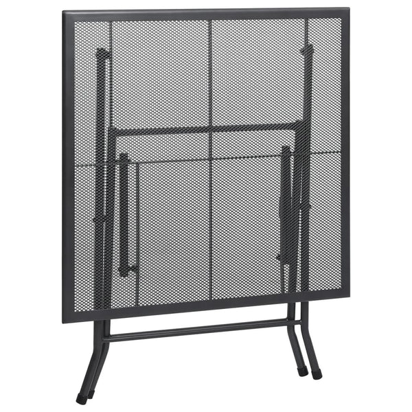 vidaXL 3-Piece Garden Dining Set Steel Anthracite