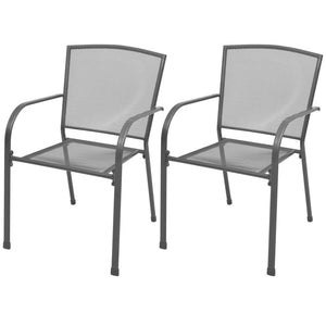 vidaXL 3-Piece Garden Dining Set Steel Anthracite