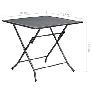 vidaXL 3-Piece Garden Dining Set Steel Anthracite