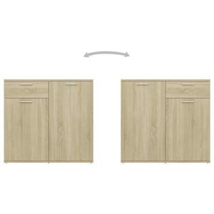 vidaXL Sideboard Sonoma Oak 160x36x75 cm Engineered Wood