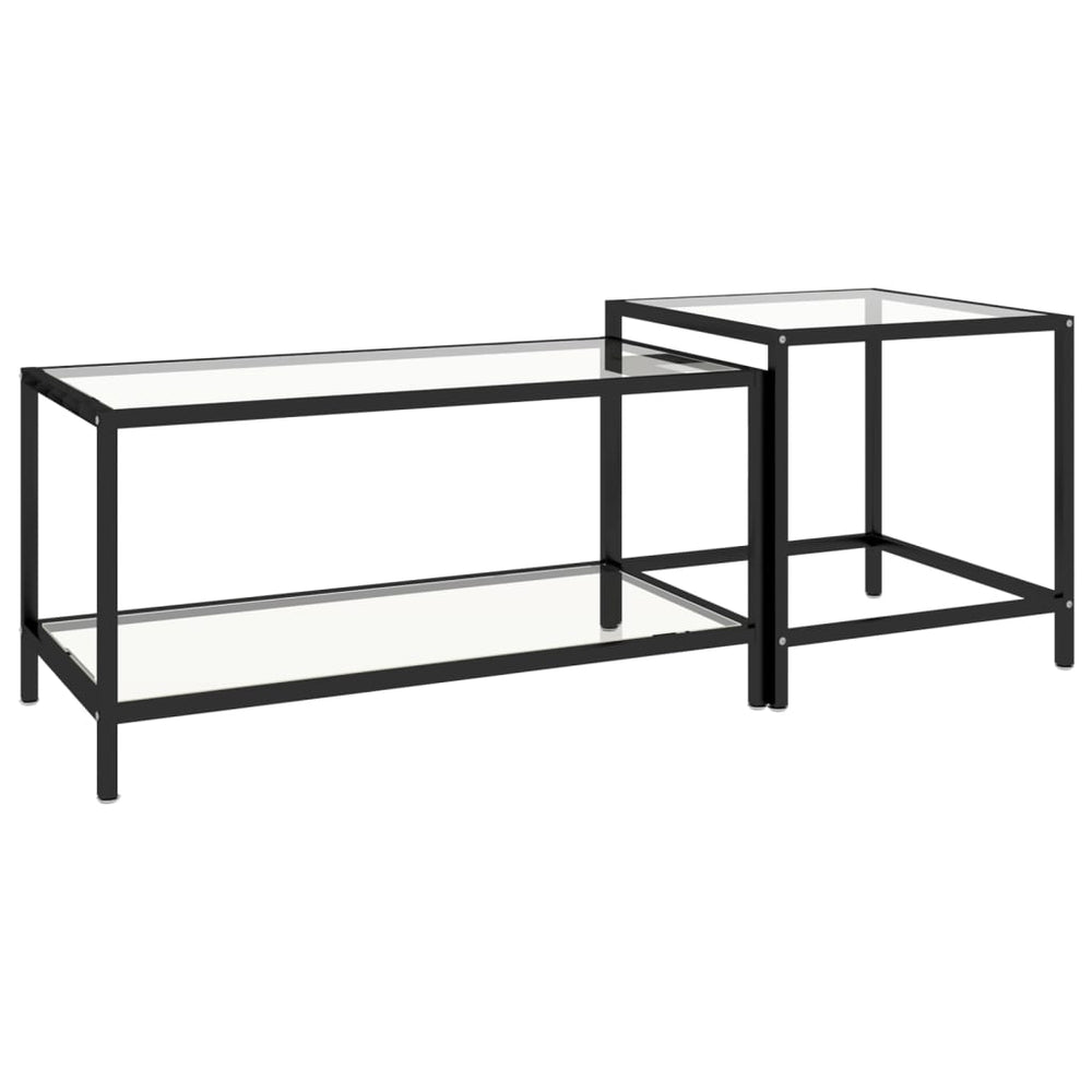 vidaXL Side Tables 2 pcs. Tempered Glass Transparent