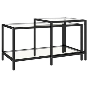 vidaXL Side Tables 2 pcs. Tempered Glass Transparent