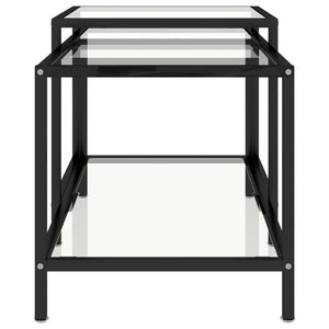 vidaXL Side Tables 2 pcs. Tempered Glass Transparent
