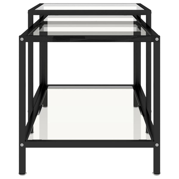 vidaXL Side Tables 2 pcs. Tempered Glass Transparent