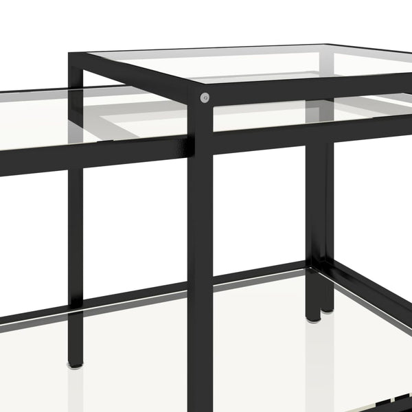 vidaXL Side Tables 2 pcs. Tempered Glass Transparent